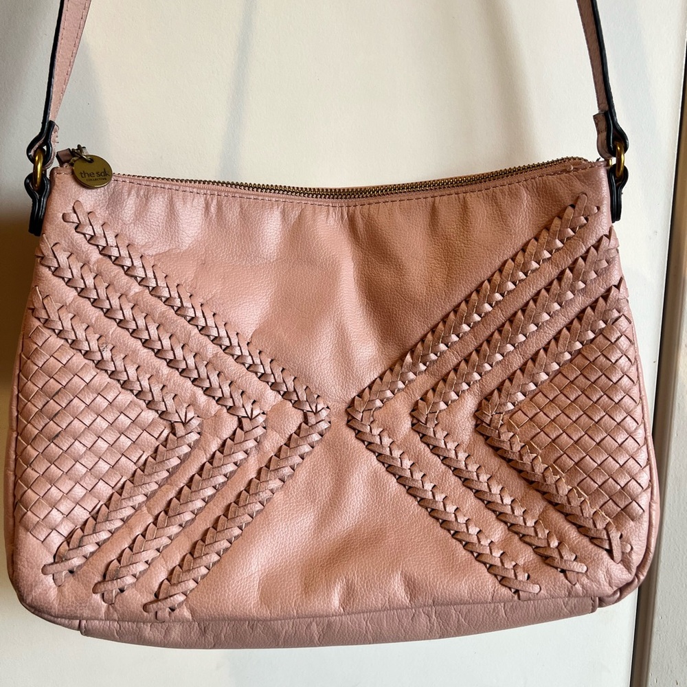 The Sak Pink Woven Women's Leather Bag